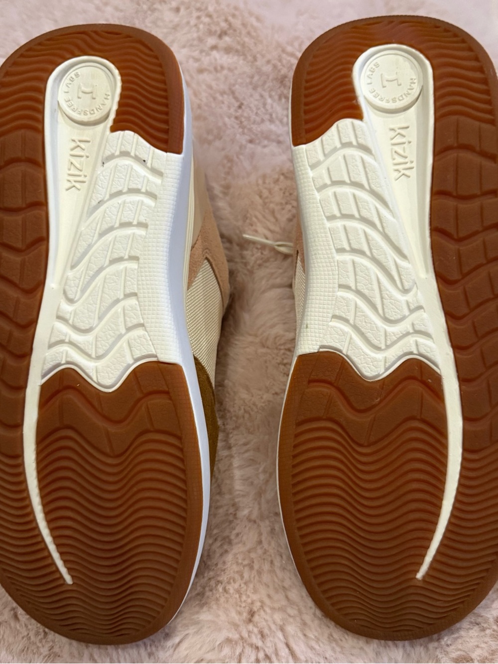 Kizik Brisbane Amberlight Hands Free Slip On Sneakers White Brown Women's 8 Wide - Picture 5 of 13
